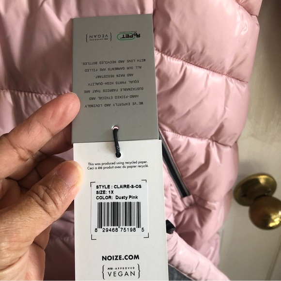 Noise winter coat/new with tag never use/dusty pink/size 1x - Picture 3 of 4